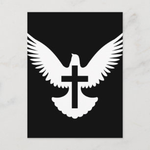Cartão Postal Dove com Cruz