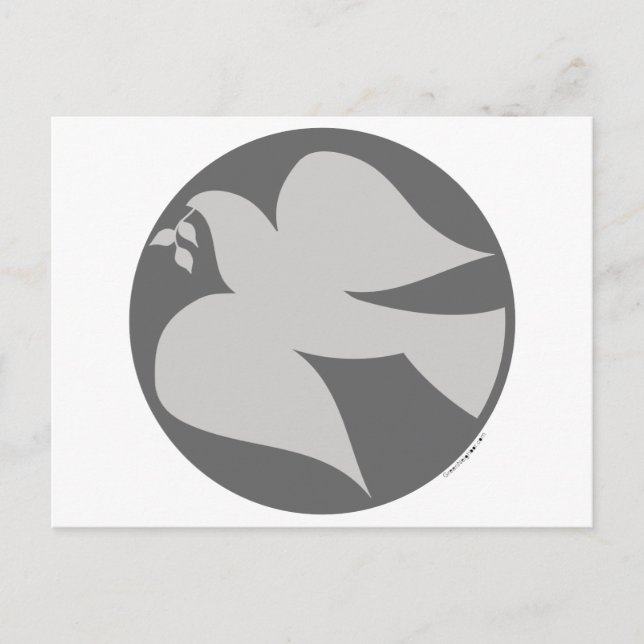 Cartão Postal Dove of Peace Sign (Frente)