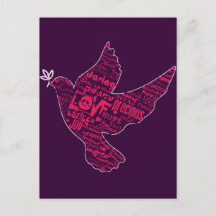 Cartão Postal Dove Peace Collage