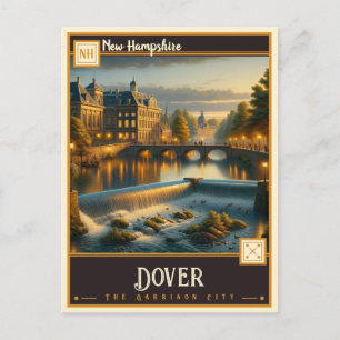 Cartão Postal Dover, Nova Hampshire Antigo