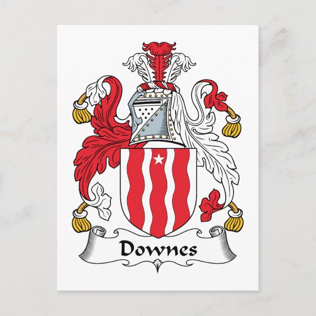 Cartão Postal Downes Family Crest (Frente)