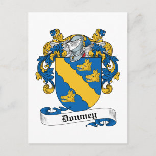 Cartão Postal Downey Family Crest