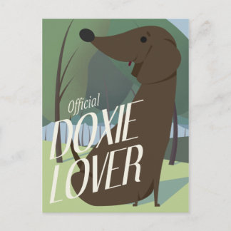 Cartão Postal "Doxie Lover Oficial", bonitinho dachshund