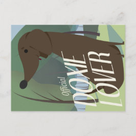Cartão Postal "Doxie Lover Oficial", bonitinho dachshund