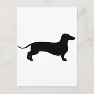 Cartão Postal Doxie preto