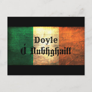 Cartão Postal Doyle Irish Flag