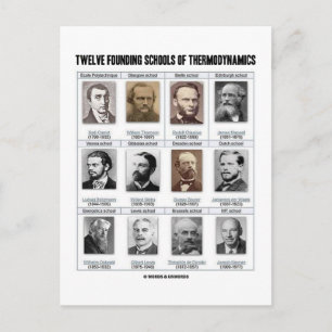 Cartão Postal Doze Escolas Fundadoras De Termodinâmica
