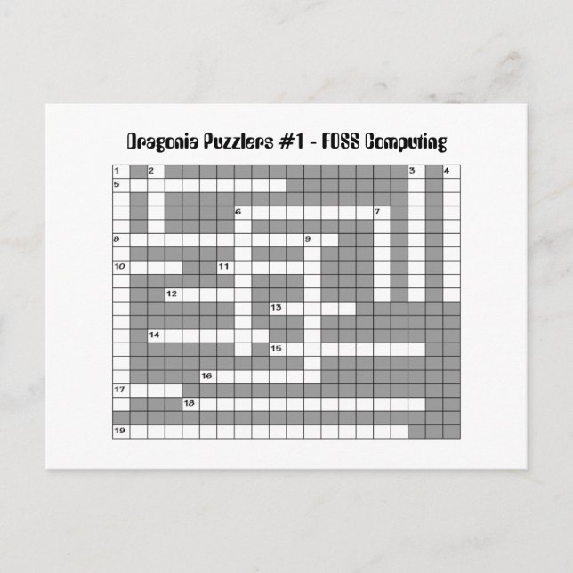 Cartão Postal DPUZ 1 - FOSS (Computadores) (Frente)
