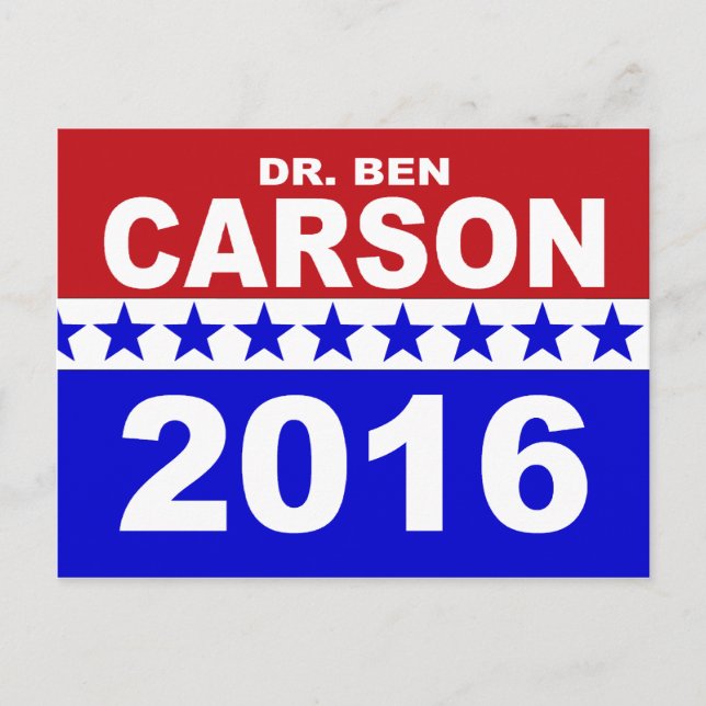 Cartão Postal Dr. Ben Carson 2016 (Frente)