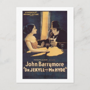 Cartão Postal Dr. Jekyll e Hyde Silent Horror Movie