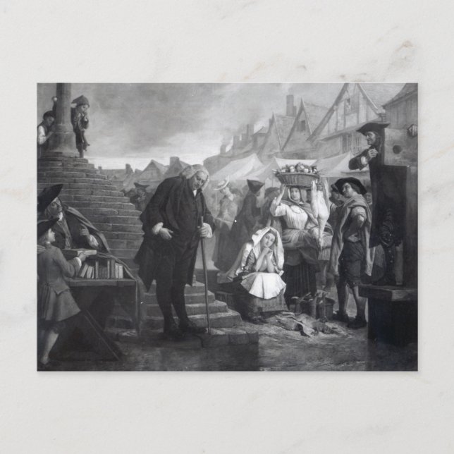 Cartão Postal Dr. Johnson fazendo penitência no mercado (Frente)