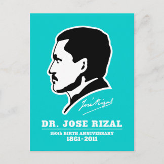 Cartão Postal Dr. Jose Rizal no 150º Aniversário das Souvenirs