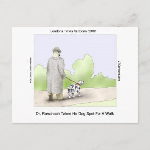 Cartão Postal Dr Rorschach Leva o Cachorro Spot para um Passeio
