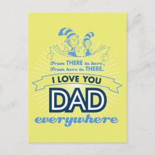 Cartão Postal Dr. Seuss Eu Amo Você Papai Em Todo Lugar