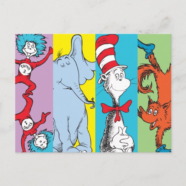 Cartão Postal Dr. Seuss | Fatia de Caracteres (Frente)
