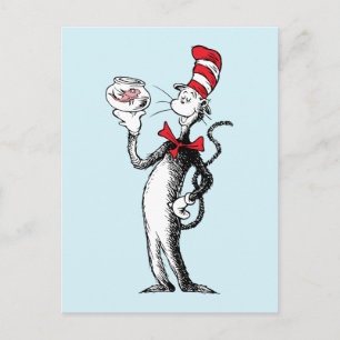 Cartão Postal Dr. Seuss Gato no Chapéu & Krinklebine