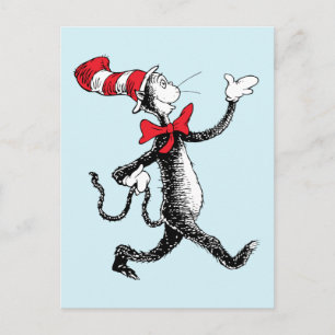 Cartão Postal Dr. Seuss Gato no Chapéu Passarela