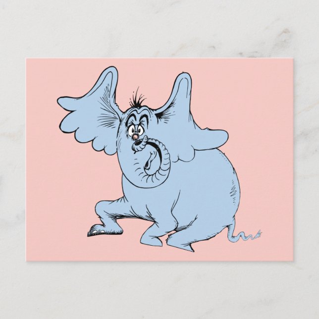 Cartão Postal Dr. Seuss | Horton & a Partícula de Poeira (Frente)