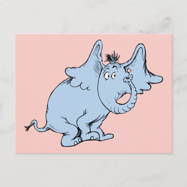 Cartão Postal Dr. Seuss | Horton Olha de Lado (Frente)