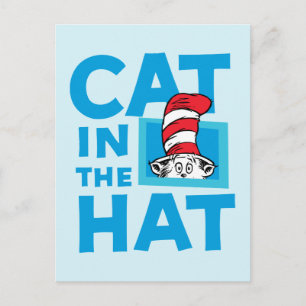 Cartão Postal Dr. Seuss   Logotipo do Gato no Chapéu