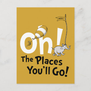 Cartão Postal Dr. Seuss   Oh, Os Lugares Que Você Irá! Retro