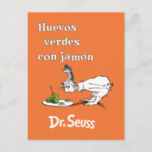 Cartão Postal Dr. Seuss Ovos Verdes e Presunto em Espanhol
