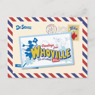 Cartão Postal Dr. Seuss Saudações de Quem-ville