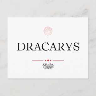 Cartão Postal Dracarys