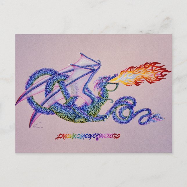 Cartão Postal Dracoarchaeoptrixceltis (Frente)