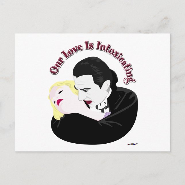 Cartão Postal Drácula, Nosso Amor É Intoxicante (Frente)