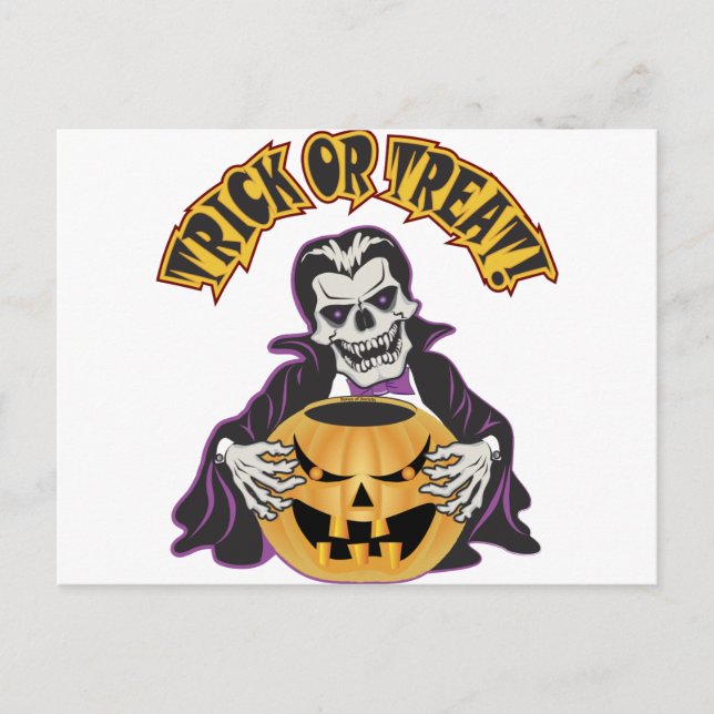 Cartão Postal Dracula Skull (Frente)