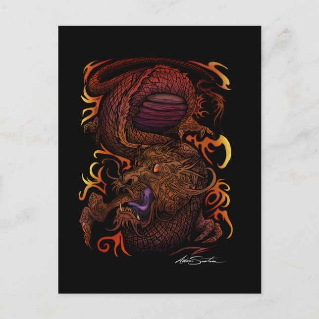 Cartão Postal Dragão (Frente)