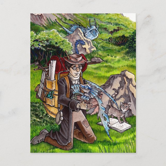 Cartão Postal Dragão bebê (Frente)