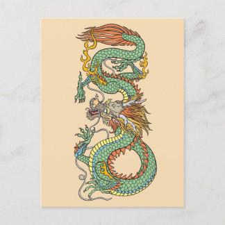 Cartão Postal Dragão chinês tradicional