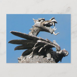 Cartão Postal Dragão, City Hall Cardiff, País de Gales, Reino Un