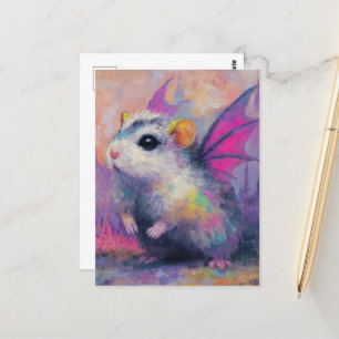 Cartão Postal Dragão de Hamster Adorável