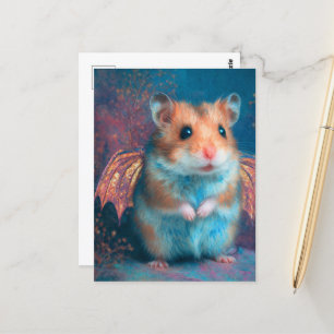 Cartão Postal Dragão de hamster bonito