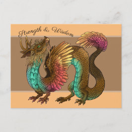 Cartão Postal Dragão de penas