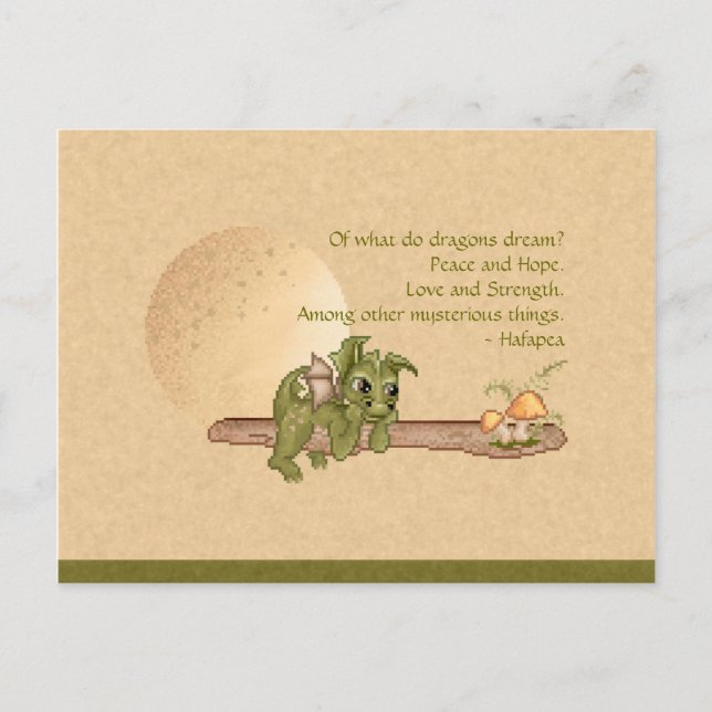 Cartão Postal Dragão de sonho (Frente)