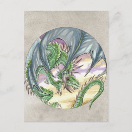 Cartão Postal Dragão do Círculo - Verde