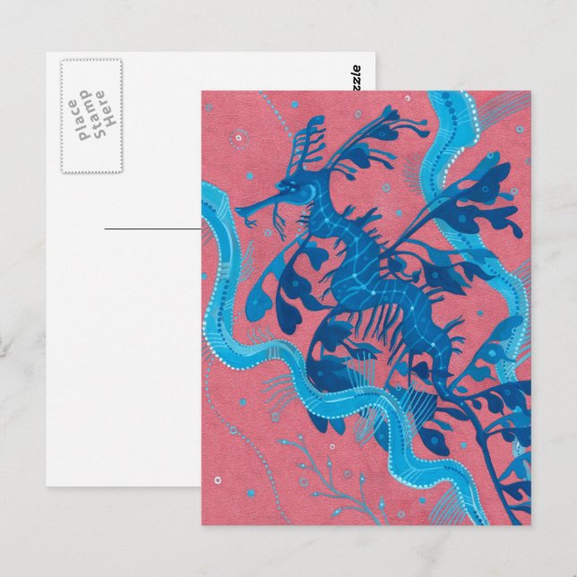 Cartão Postal Dragão do Mar de Leafão Peixes Submarinos (Frente/Verso)