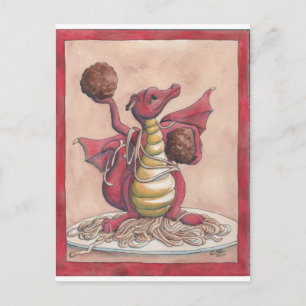 Cartão Postal Dragão dos espaguetes do vôo