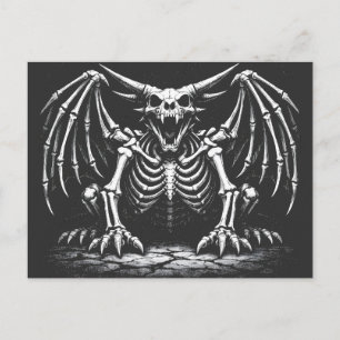Cartão Postal Dragão Esqueleto por BurnsInHell