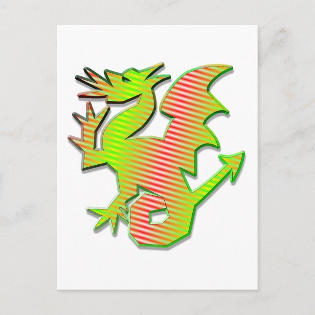 Cartão Postal Dragão Estilizado (Frente)