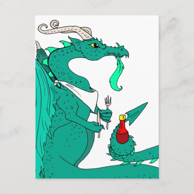 Cartão Postal Dragão Faminto (Frente)