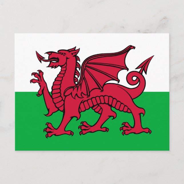 Cartão Postal Dragão Galês (Frente)