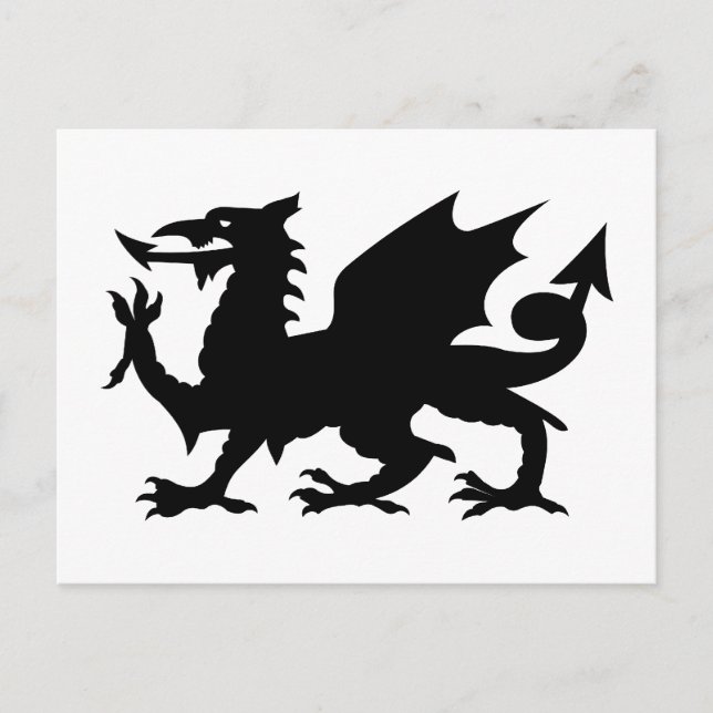 Cartão Postal Dragão Galês (Frente)