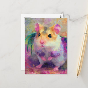 Cartão Postal Dragão Hamster Doce