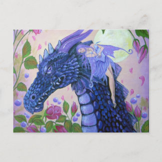 Cartão Postal Dragão Lágrimas da Artista Fantasia Lori Karels