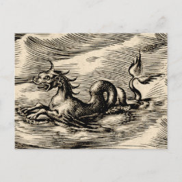 Cartão Postal Dragão marinho no Equador